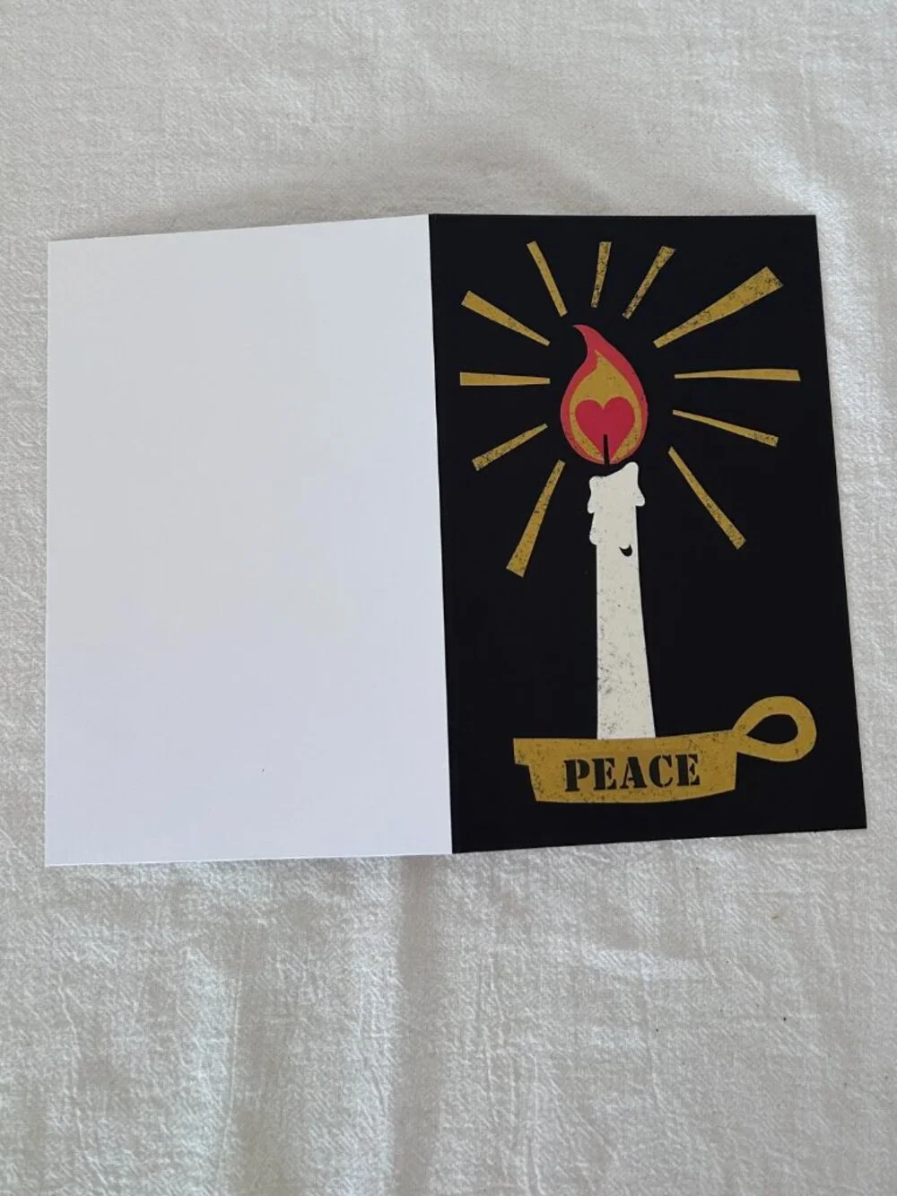 Set of 10 Peace Greeting Cards and 10 Matching White Envelopes